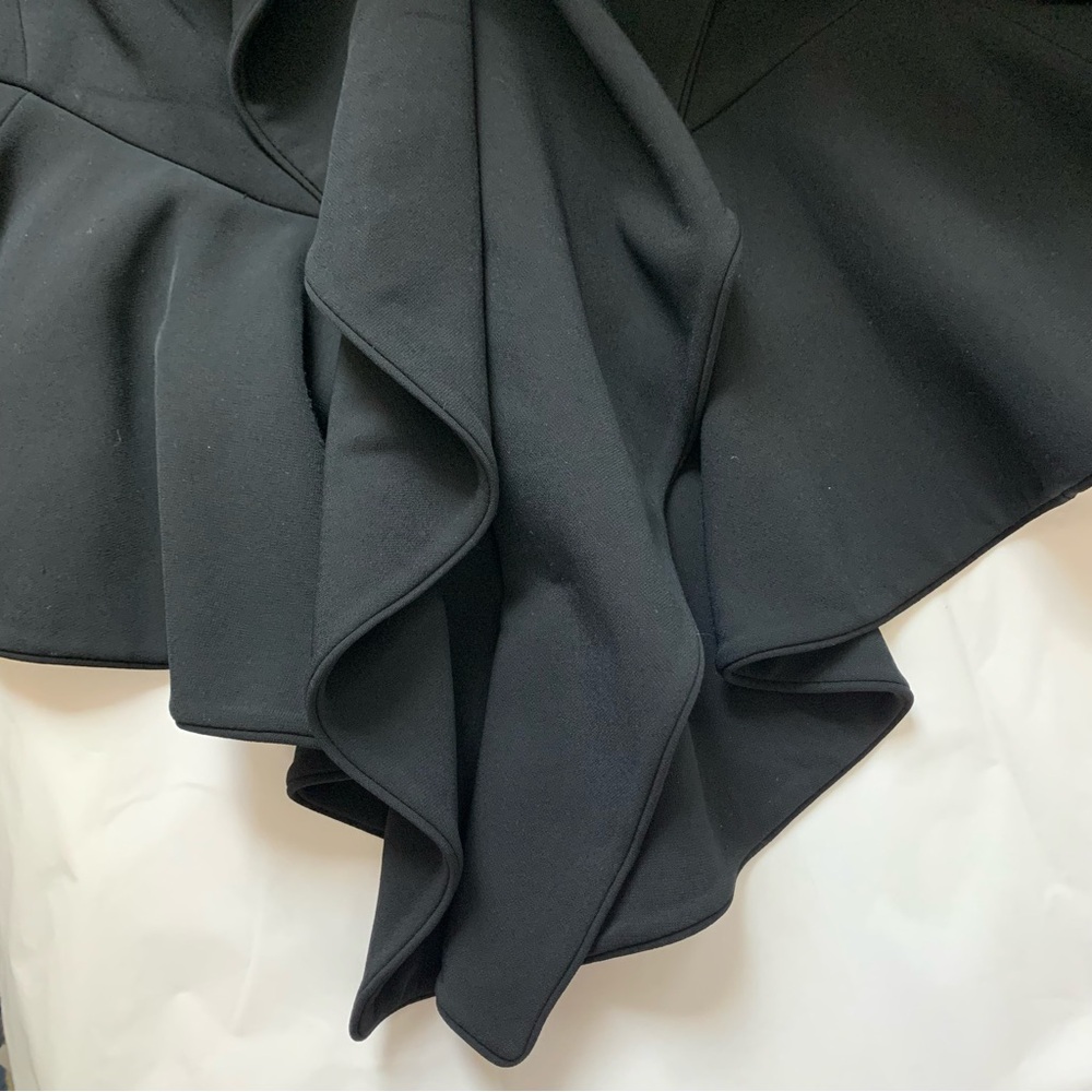 Rare GIVENCHY Black Peplum Jacket Silver Zippered Blazer Italy IT 44 / US MED - Picture 10 of 16